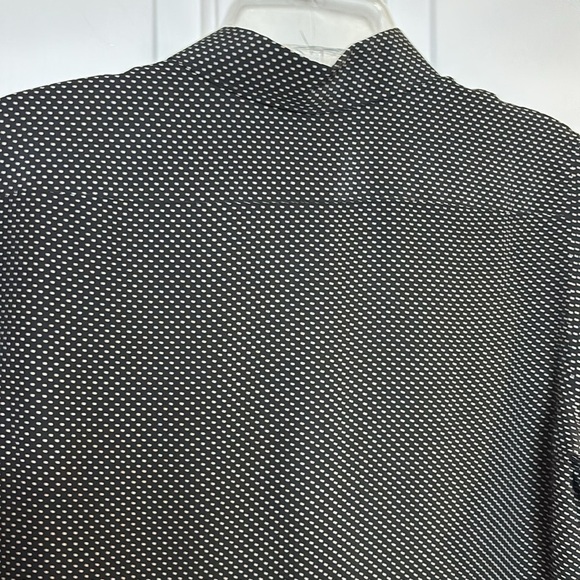 EUC SAINT LAURENT women’s black silk with tiny polka dots size 40 - Picture 6 of 8